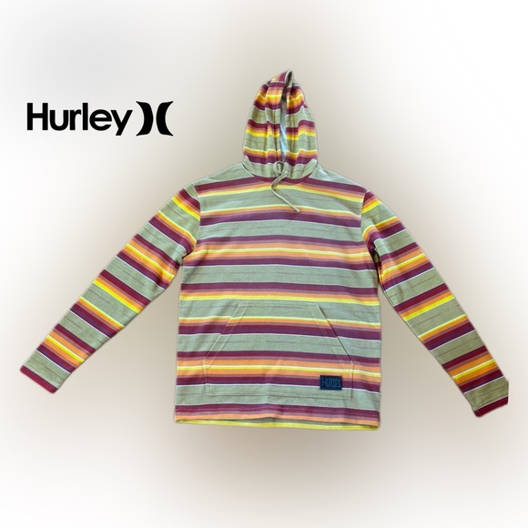 NWT Hurley Men's "Surf Poncho" Baja Striped Hoodie - Size S - Picture 2 of 11